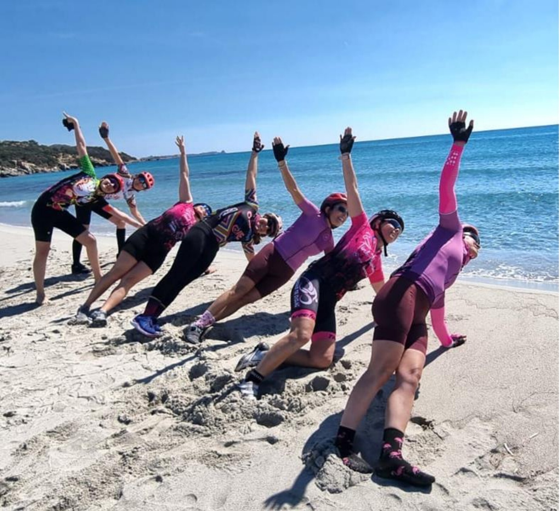 Le Pink Flamingos in spiaggia